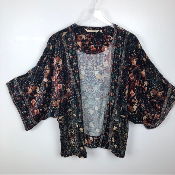 Soft Surroundings Tops - Soft Surroundings Velvet Romantic Kimono